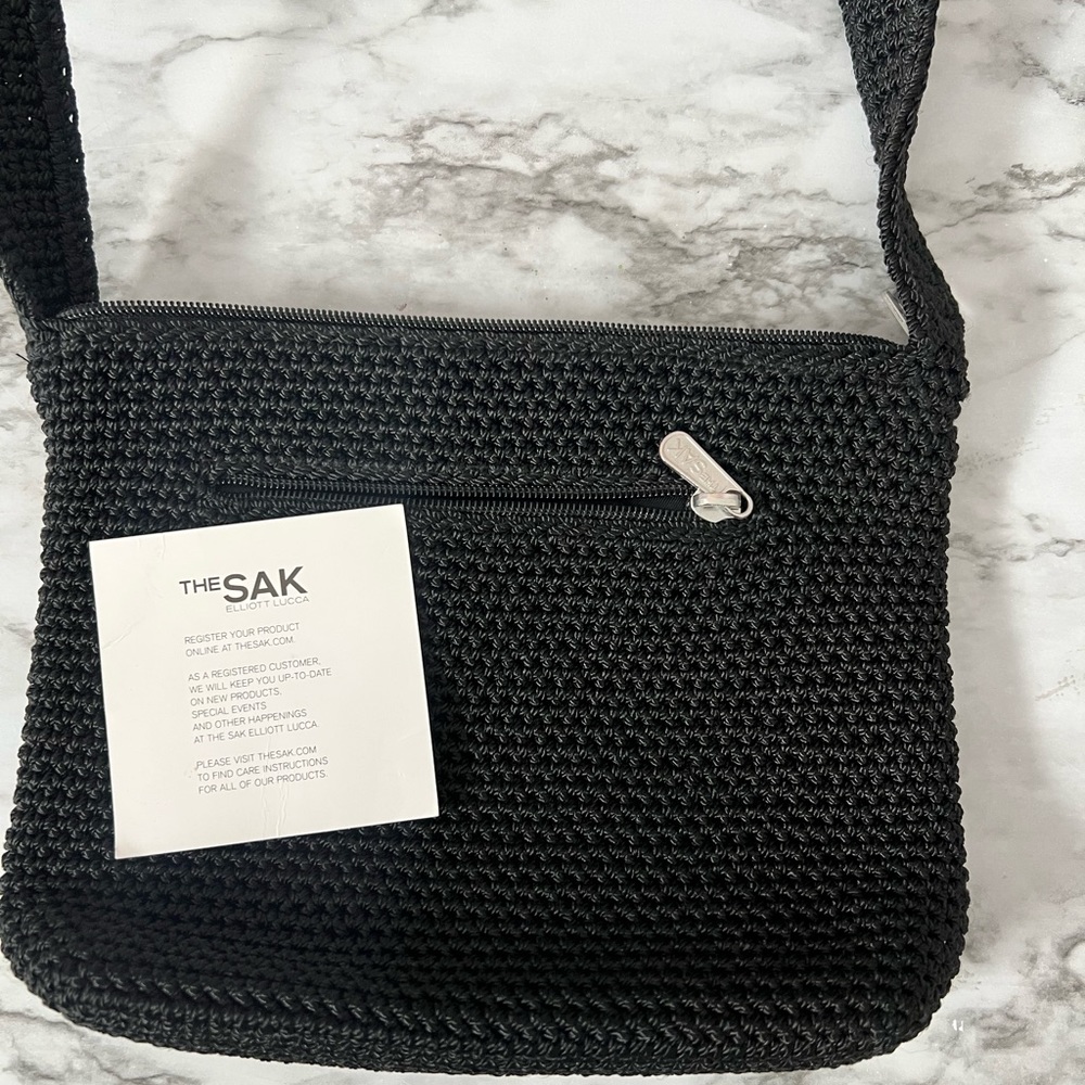 The Sak Crochet Woven Single Strap Shoulder Bag NWOT